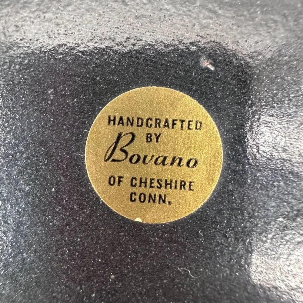 Vintage Bovano of Chester Enamel On Copper Plate Floral Dish White Red Flowers - Picture 4 of 6